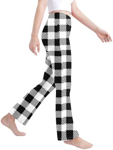 Plaid Comfort Yoga Pants for Kids