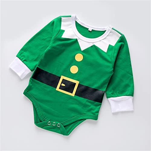 Cozy Christmas Sets for Babies Boys Printed Romper Bodysuit