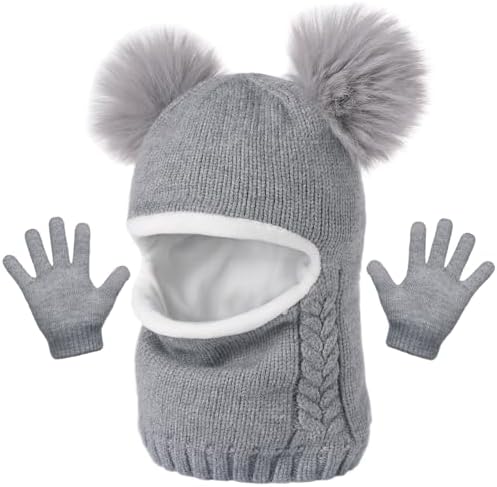 Warm Stretchy Winter Gloves Set for Kids