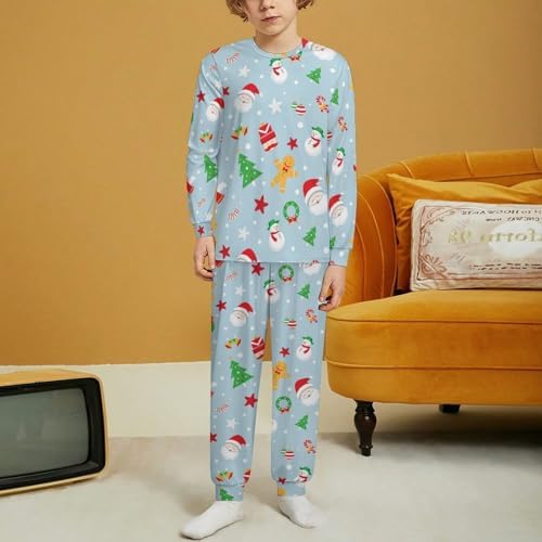 MEIKKO Kids Thermal Underwear Set Christmas Nutcracker Pajamas for Boys and Girls