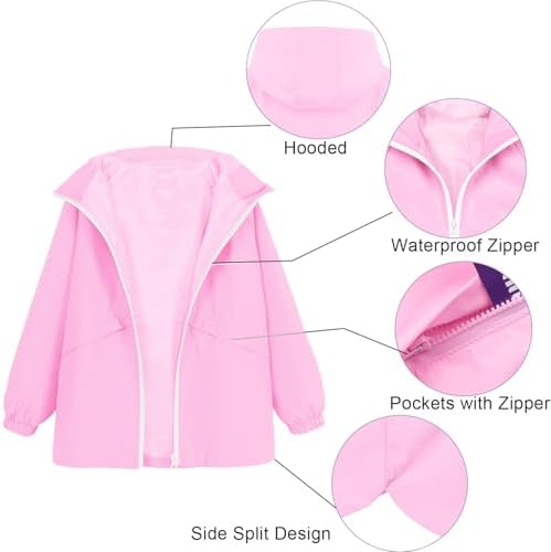MODAFANS Waterproof Lined Hooded Rain Jacket
