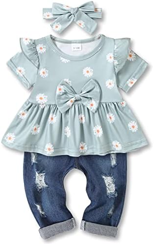 Floral Ruffle Girls Outfit