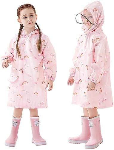 Fouyada Girls Lightweight Rain Coats Waterproof Warm