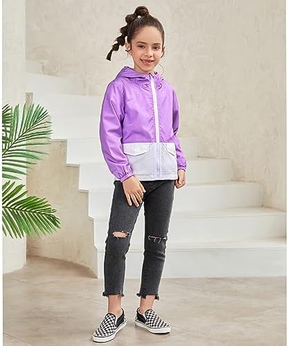 Girls Waterproof Rain Jacket