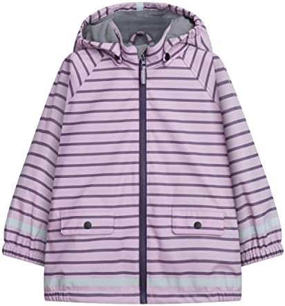 Hiheart Boys Girls Hooded Stripes Pattern Raincoat