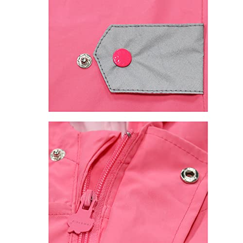 Fewlby Toddler Girls Lightweight Waterproof Rain Jacket