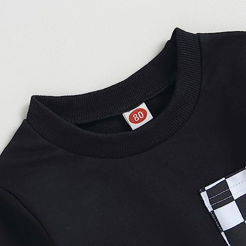 Block Check Plaid Baby Fall Winter Outfit Set