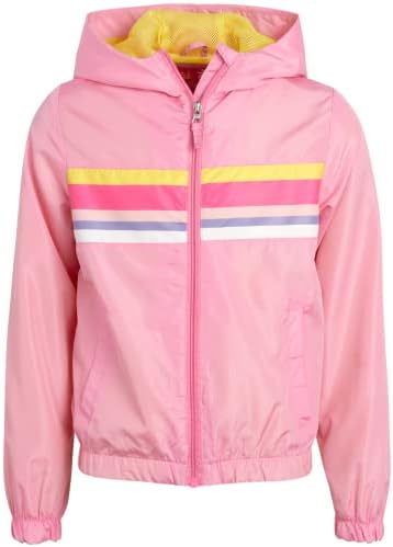 Durable Pink rain jacket for girls Waterproof windproof Lightweight packable Buy Now