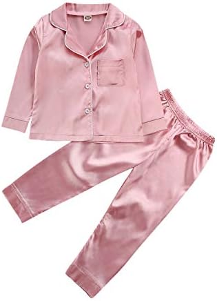 TiendaDeLage Toddler Girls Satin Silk Pajama Set
