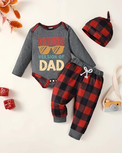 NZRVAWS Baby Boys Romper Set with Letter Print Newborn to 18 Months
