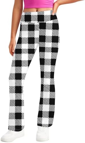 Plaid Comfort Yoga Pants for Kids