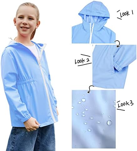 Modafans Kids Waterproof Rain Jacket Lightweight begun