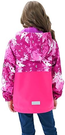 MGEOY Boys Girls Lightweight Waterproof Rain Jacket for Kids Windproof Durable