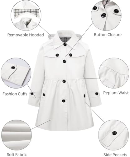 Betusline Girls Lightweight Trench Coats