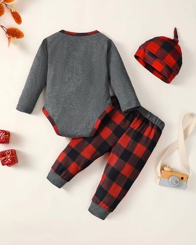NZRVAWS Baby Boys Romper Set with Letter Print Newborn to 18 Months