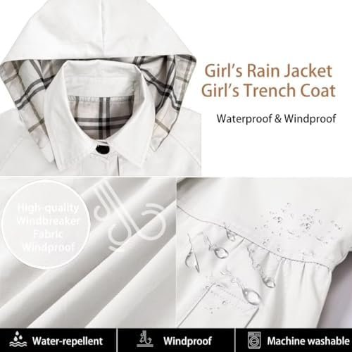 Betusline Girls Lightweight Trench Coats