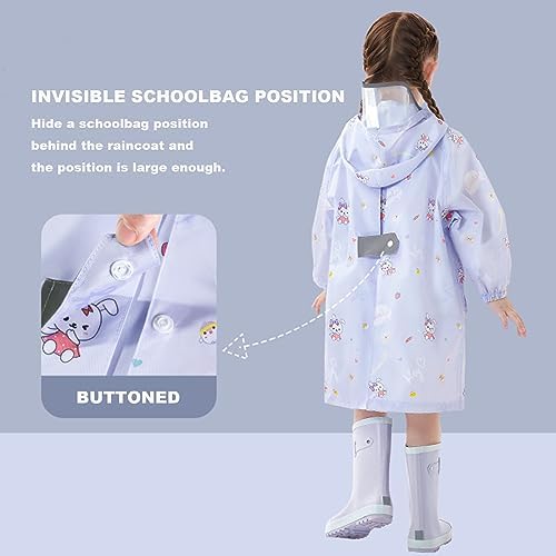 Fouyada Girls Lightweight Rain Coats Waterproof Warm