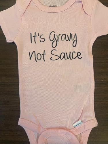Handmade Funny Baby Onesie - Gravy Not Sauce