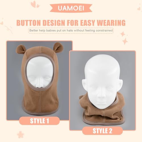 Winter Toddler Hat with Bear Design