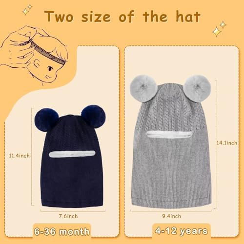 HAITHO Baby Winter Hat Scarf Set