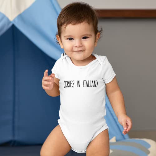Italian Baby Bodysuits Cries in Italian - Buongiorno