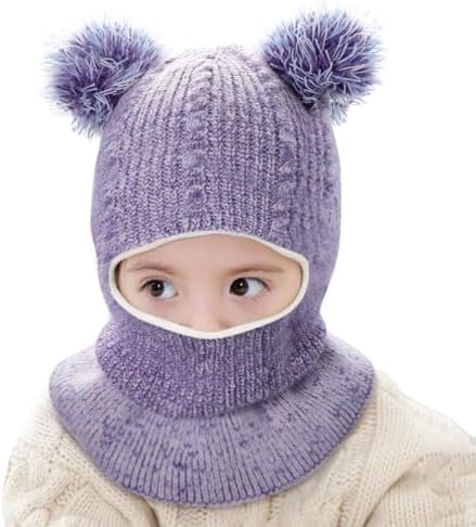Adorable 2-in-1 Winter Hat Scarf Set for Kids