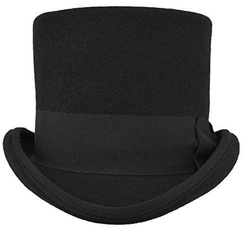 Stylish Western Top Hat Cap for Men Handmade by Melegari Black