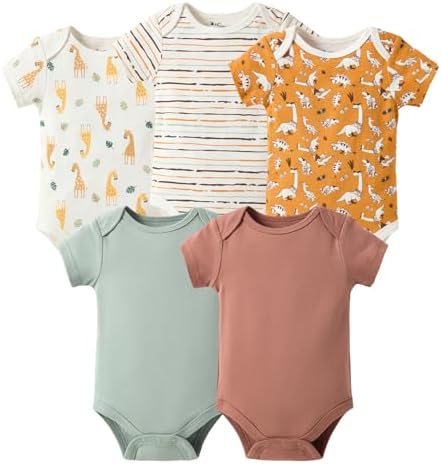 Minicoco Baby Girls Short Sleeve Bodysuit