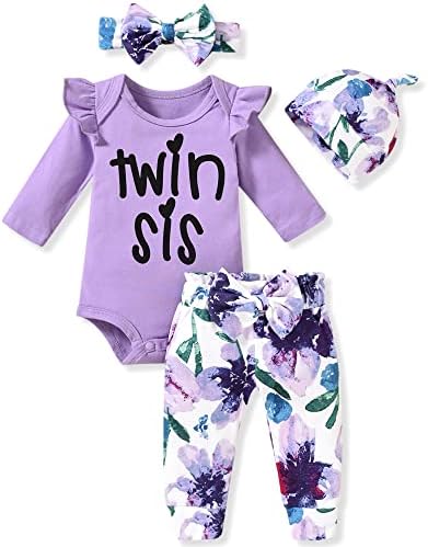 Soft comfy baby girl romper set with cute patterns