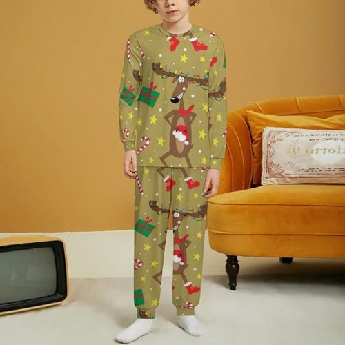 Cute Christmas Cats Thermal Underwear for Kids