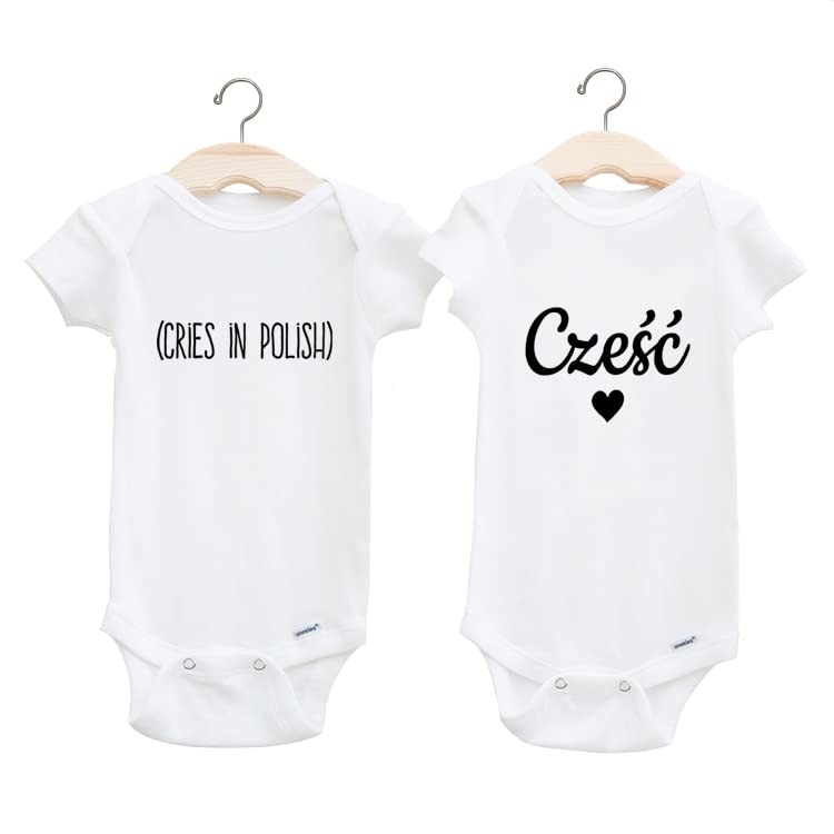 Polish Baby Graduation Bodysuits Hello Gift Set