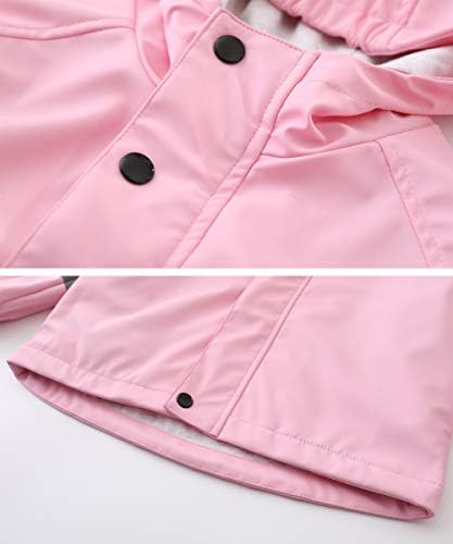 Hiheart Boys Girls Waterproof and Windproof Jackets Soft Breathable Reflective