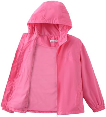 GRANDWISH Boys Girls 6-14 Year Old Waterproof Rain Coats