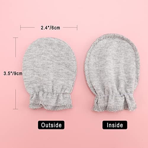 AQOKKA No Scratch Elastic Wrist Gloves for Newborns
