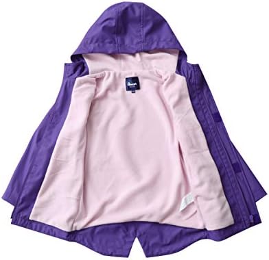 Stay Dry Warm - Hiheart Boys Girls Waterproof Rain Jacket Fleece Lined Softshell