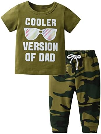 Eghunooy Toddler Boys Playful Printed Outfit Set