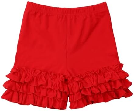 Cotton Icing Ruffles Shorts forToddler Little Girl Stretchy Comfortable