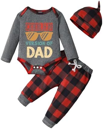 NZRVAWS Baby Boys Romper Set with Letter Print Newborn to 18 Months