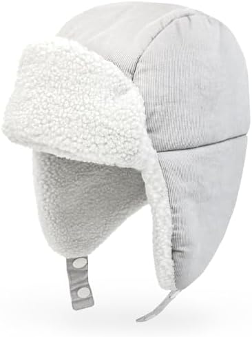 babies winter trapper hat set soft sherpa lining adjustable