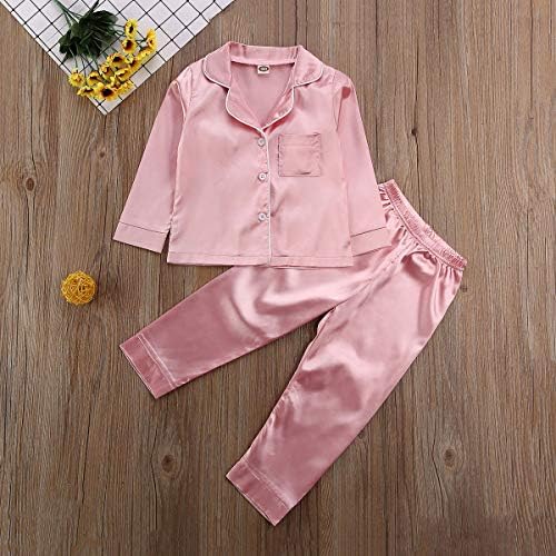 TiendaDeLage Toddler Girls Satin Silk Pajama Set