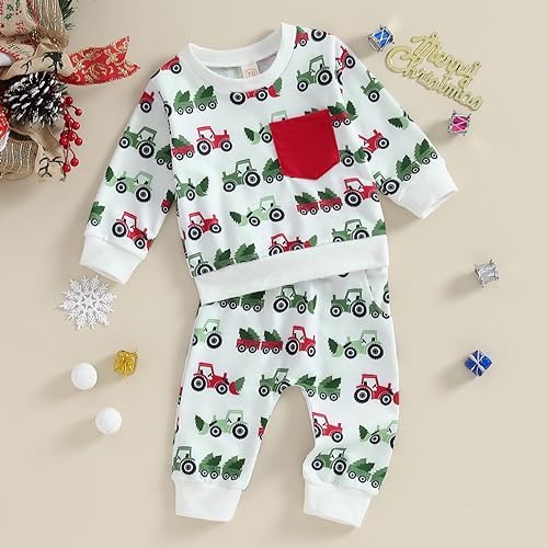 FIOMVA Chamoma Print First Christmas Outfit