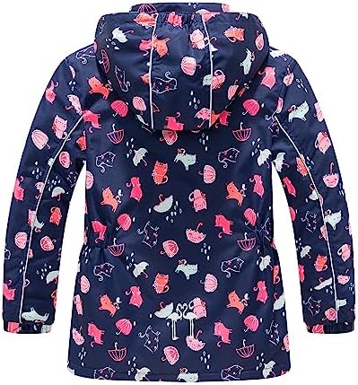 Girls Safe Rain Jacket with Reflective Strip
