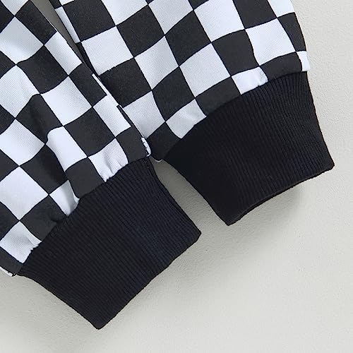 Block Check Plaid Baby Fall Winter Outfit Set