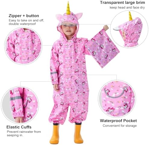 Hovkib Toddler Rain Suit Girls