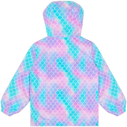 OlyPegic Girls Waterproof Rain Jacket Soft Windproof