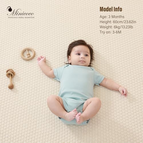 Minicoco Baby Girls Short Sleeve Bodysuit