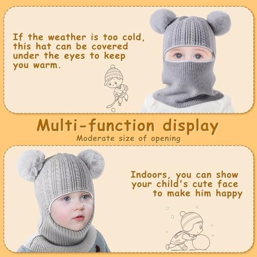 HAITHO Baby Winter Hat Scarf Set