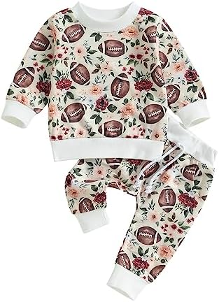 Lamuusaa Newborn Baby Football Outfit for Boys and Girls 10