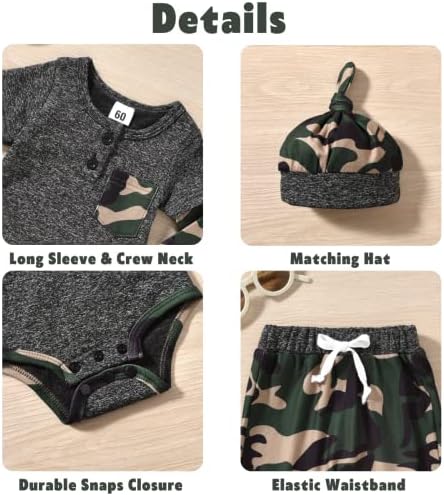 Aalizzwell Newborn Boys Fall Winter Outfit