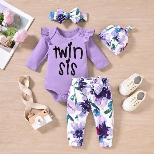 Soft comfy baby girl romper set with cute patterns